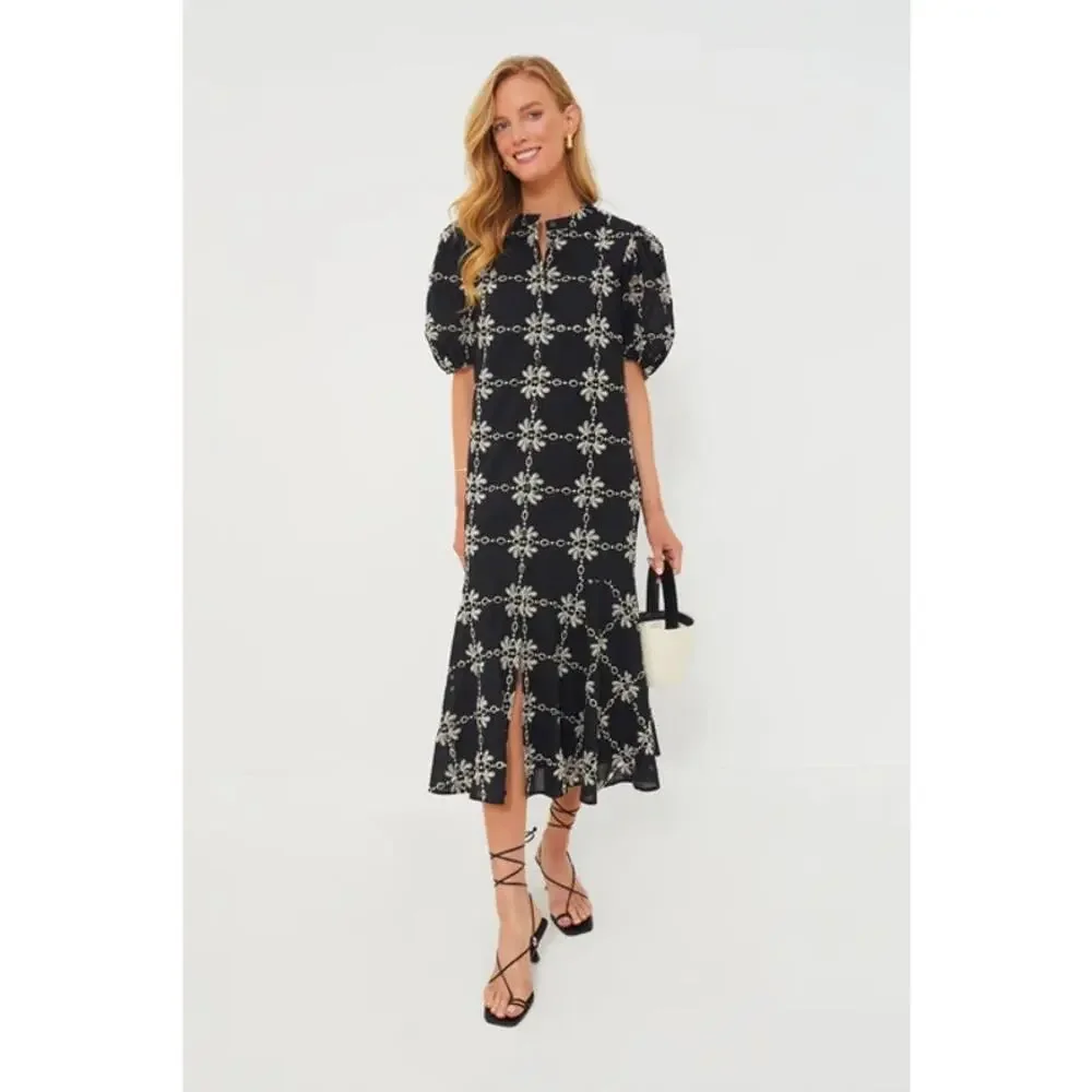 TUCKERNUCK Black Eyelet Lewis Dress NWT Size Medium - Picture 2 of 10